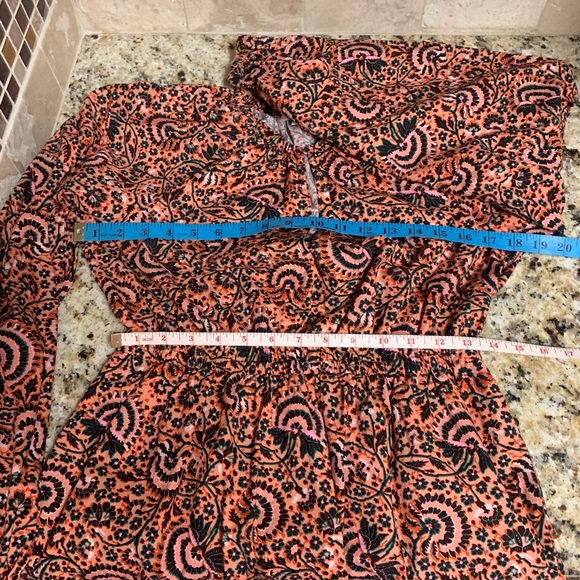 A.L.C. NewNoTags Long Sleeve Vibrant Printed Orange and Black Multi Floral Dress - Picture 12 of 17